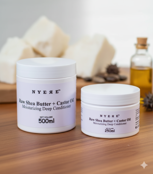 Raw Shea Butter + Castor Oil Moisturizing Deep Conditioner